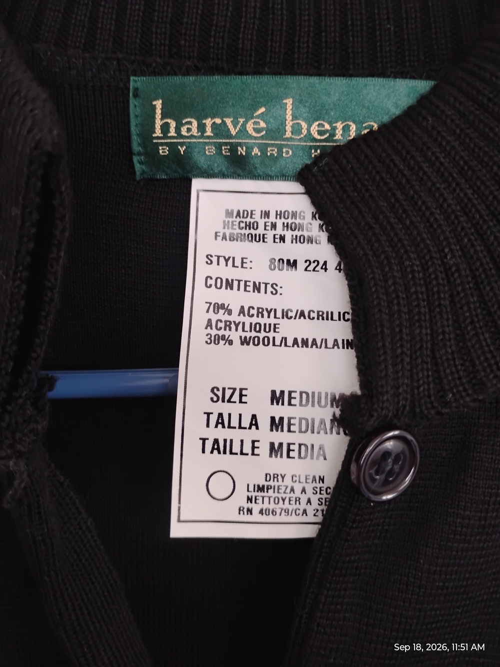 Harve Benard Black Long-Sleeve Knit Sweater Dress - Picture 4 of 7